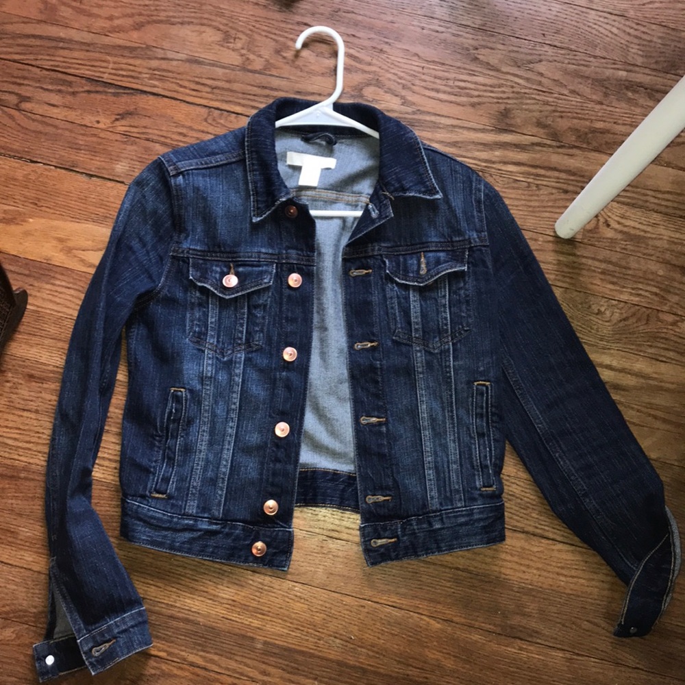 H&M US 4 DARK WASH JEAN JACKET